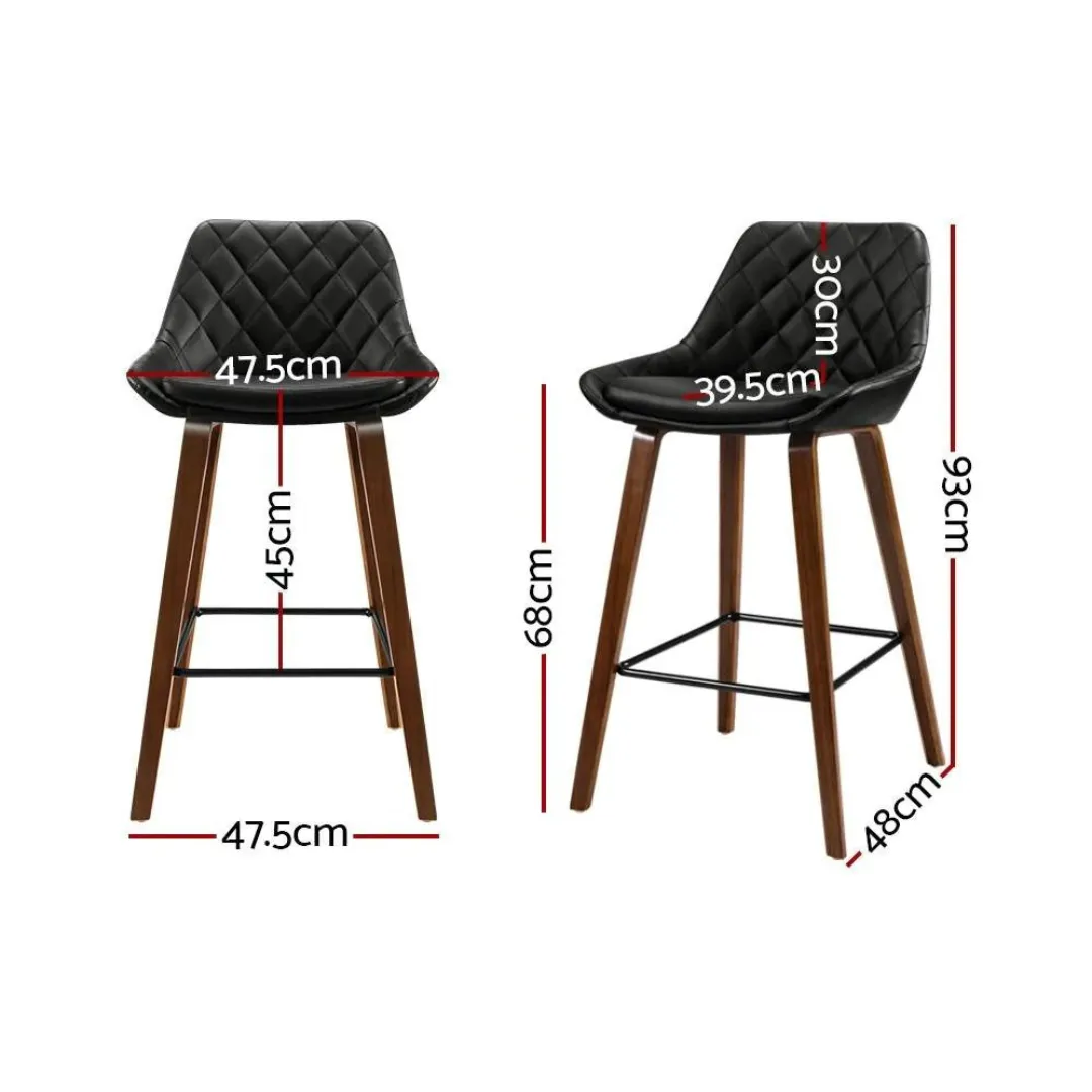 Orphee PU Leather Diamond Pleat Bar Stool