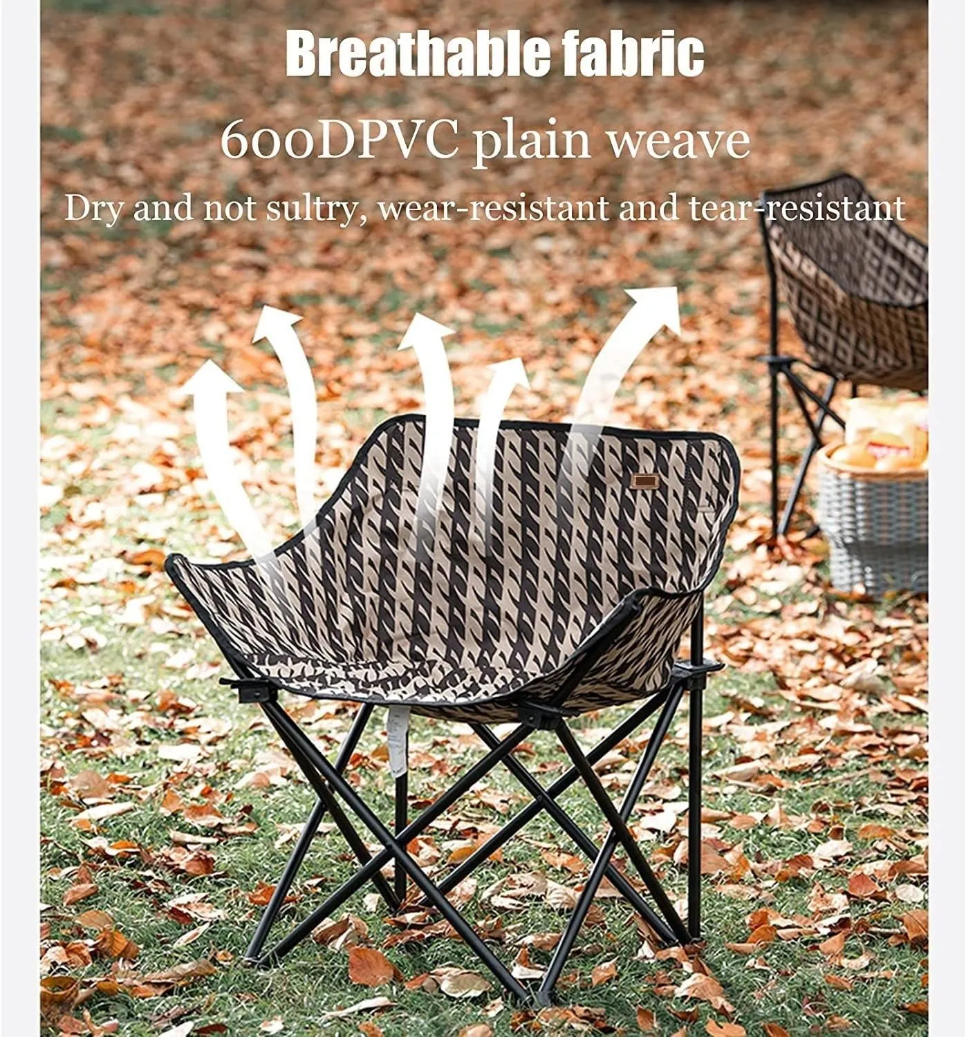 Outdoor Camping Chair Portable Lightweight Camping Folding Chair Beach Stool with Aluminum Frame for Outdoor Camping Hiking Portable Folding Lawn Chairs, 65x43x43cm