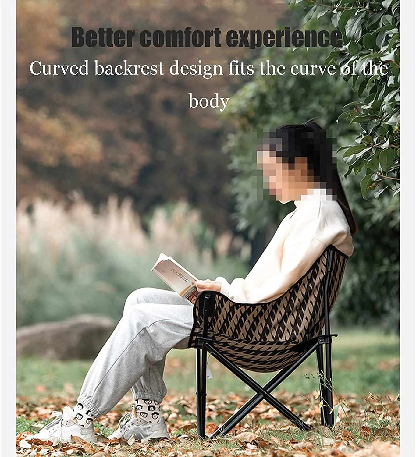Outdoor Camping Chair Portable Lightweight Camping Folding Chair Beach Stool with Aluminum Frame for Outdoor Camping Hiking Portable Folding Lawn Chairs, 65x43x43cm
