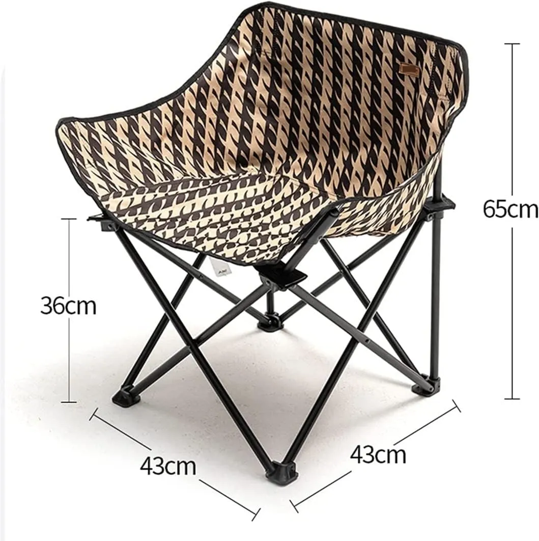 Outdoor Camping Chair Portable Lightweight Camping Folding Chair Beach Stool with Aluminum Frame for Outdoor Camping Hiking Portable Folding Lawn Chairs, 65x43x43cm