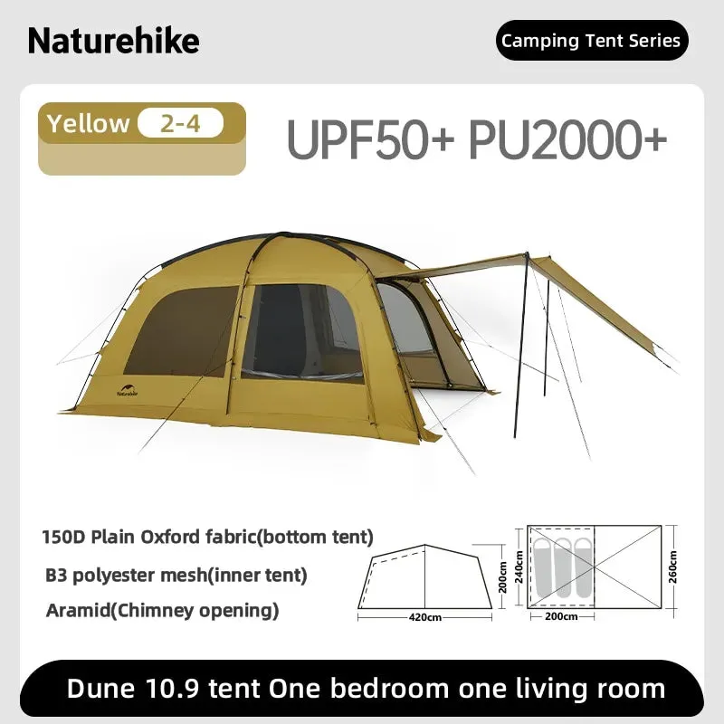 Outdoor Camping Dune 10.9 Tent - Large Space Family Tent for 4-5 People