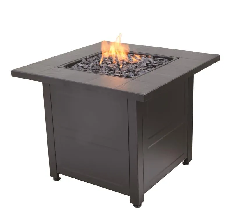 Outdoor Propane Gas Stamped Tile Firepit Table GAD1499M