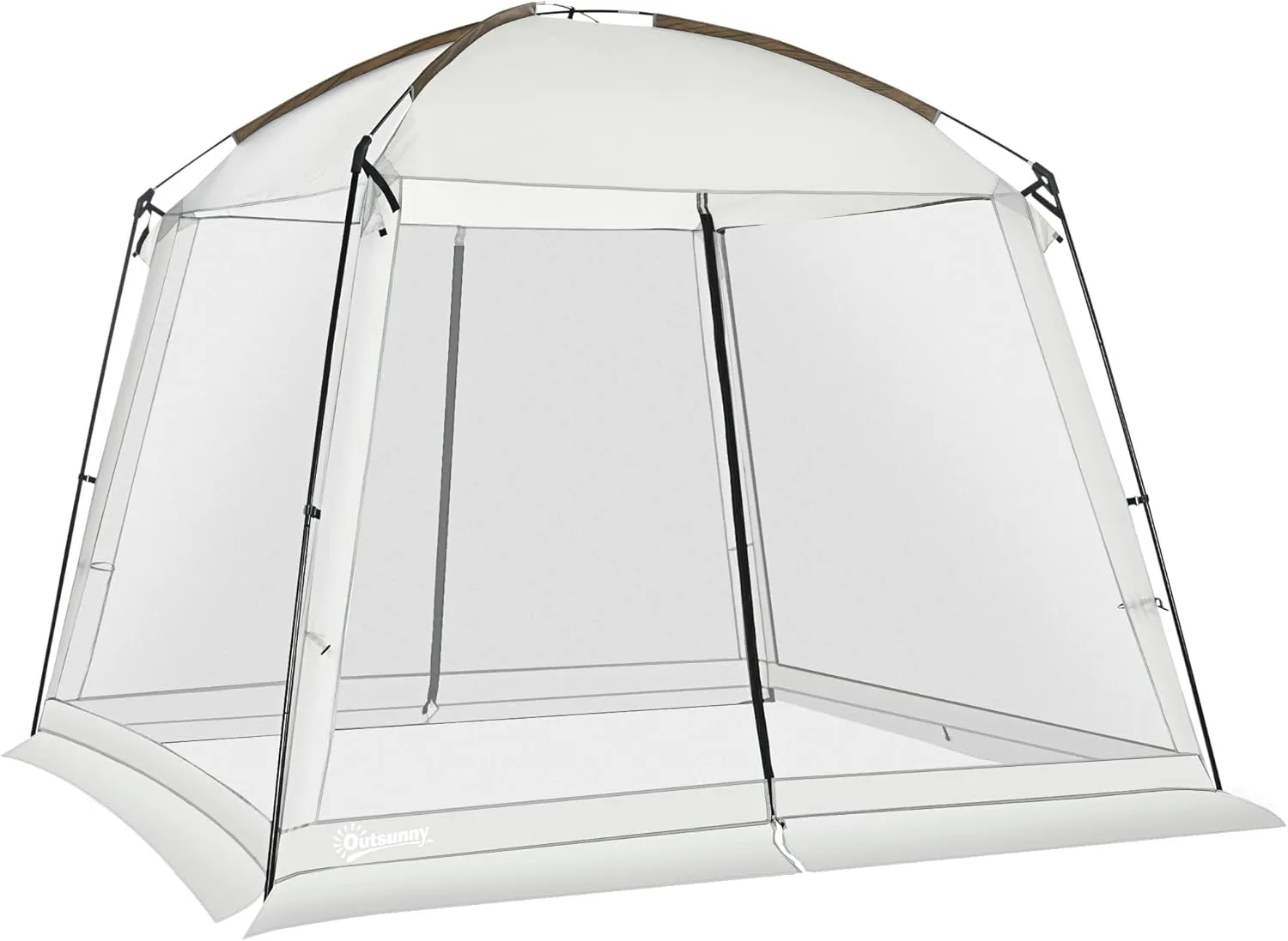 Outsunny 10' x 10' Screen House Room, UV50  Screen Tent with 2 Doors and Carry Bag, Easy Setup, for Patios Outdoor Camping Activities