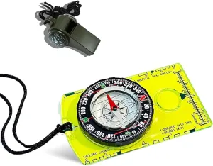 Pack of 2 Orienteering Compass Hiking-Compasses boy Scout Kids- Magnetic Gear Set Navigation map- Brujulas orientacion-Backpacking Camping Hunting Survival.