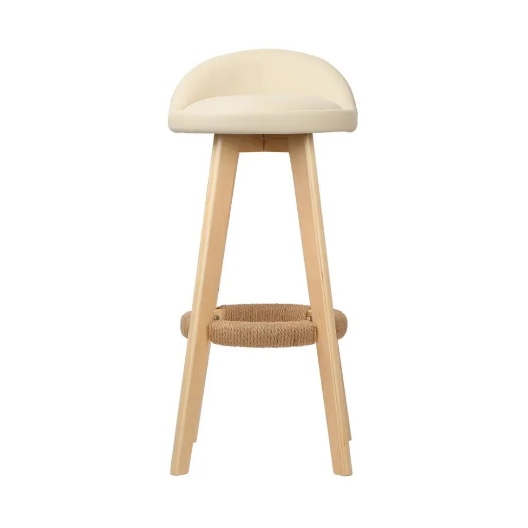 Paedia PU Leather Backrest Bar Stools