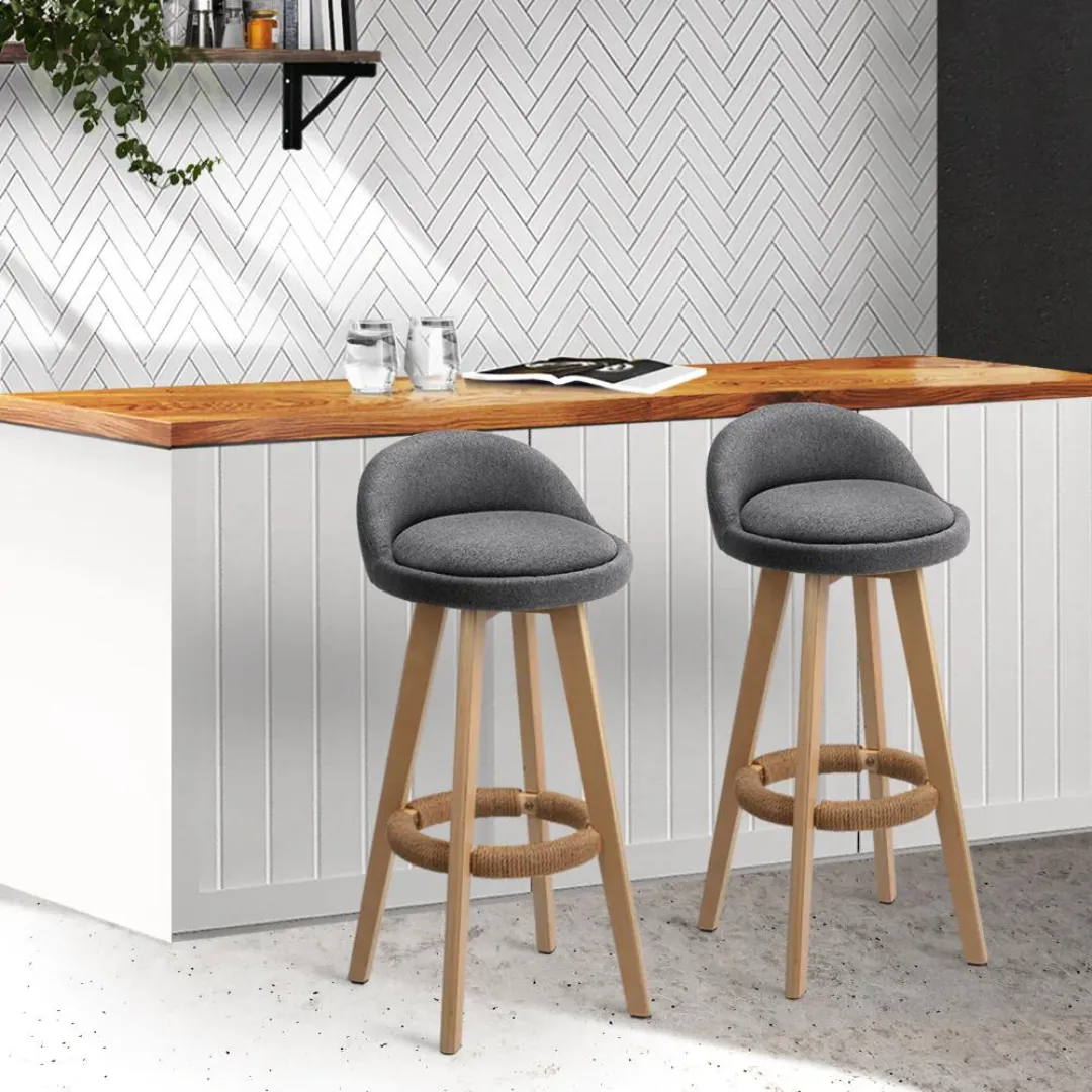 Paedia PU Leather Backrest Bar Stools
