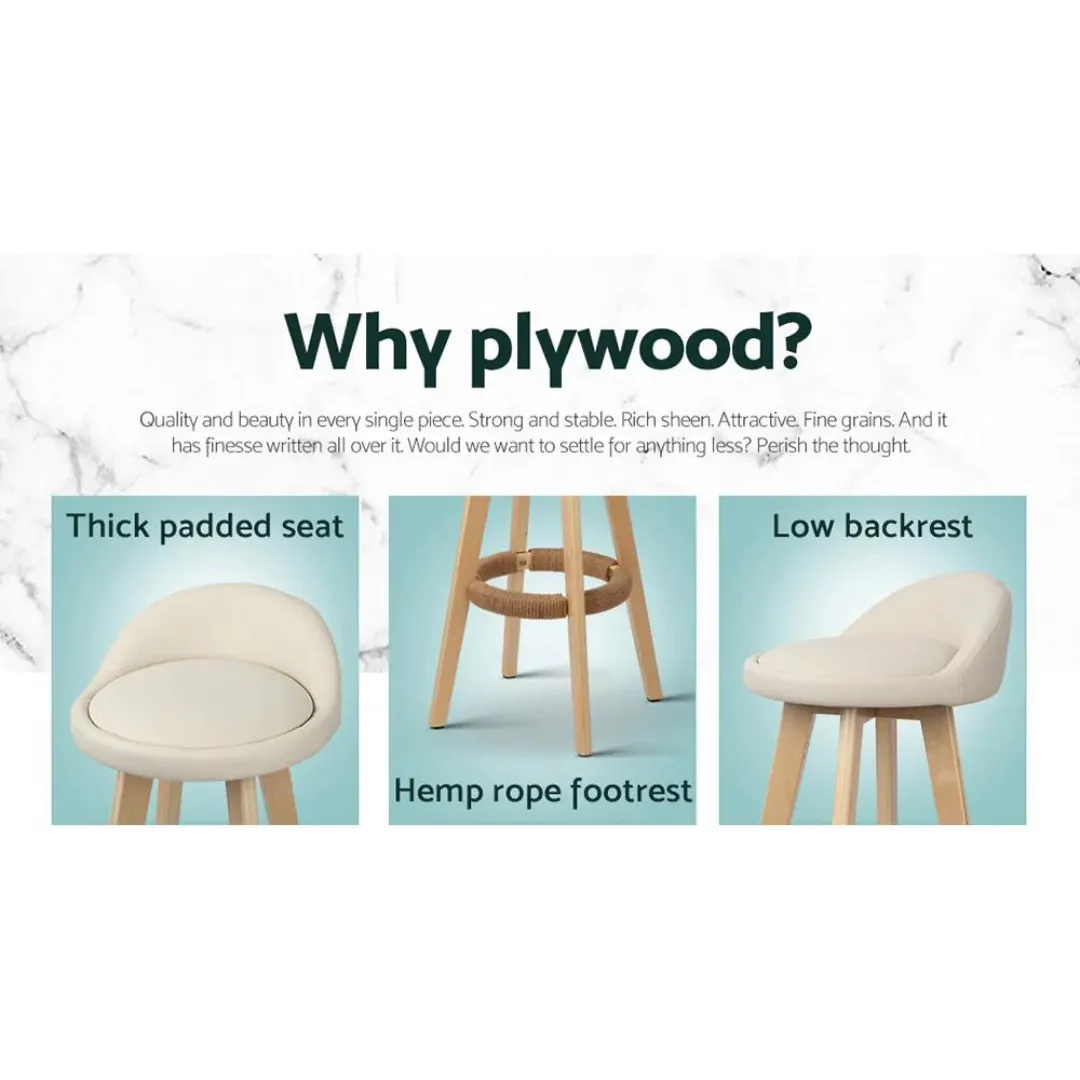 Paedia PU Leather Backrest Bar Stools