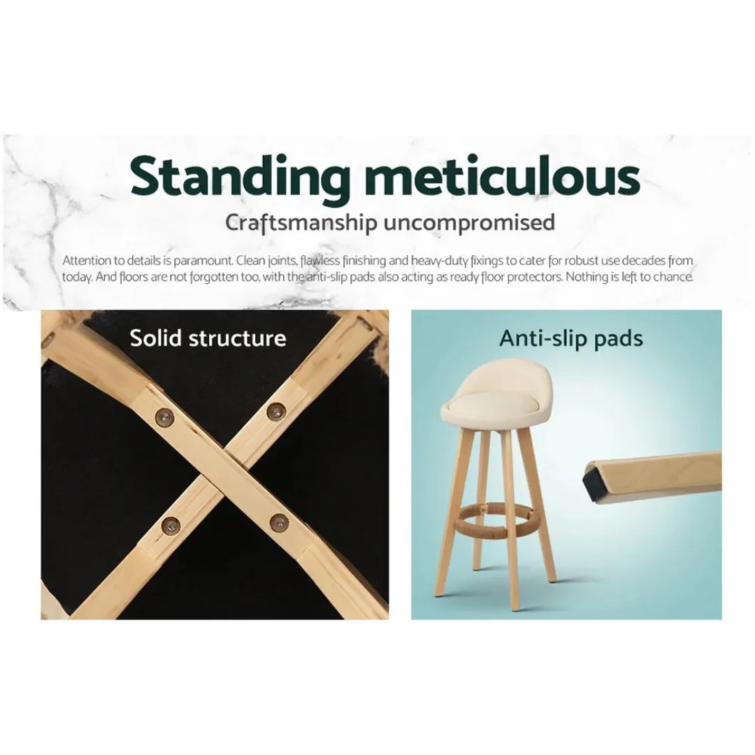 Paedia PU Leather Backrest Bar Stools