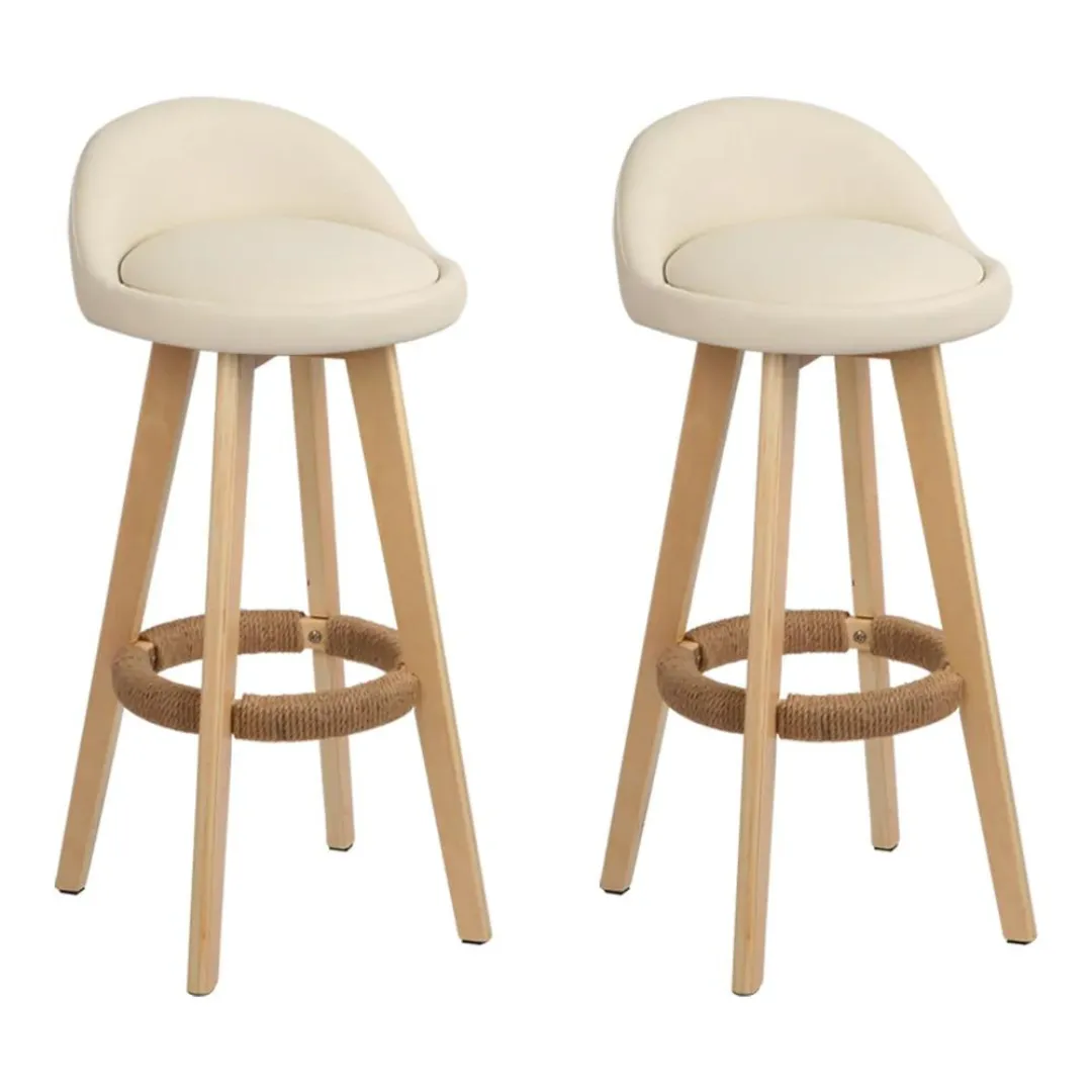 Paedia PU Leather Backrest Bar Stools
