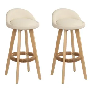 Paedia PU Leather Backrest Bar Stools