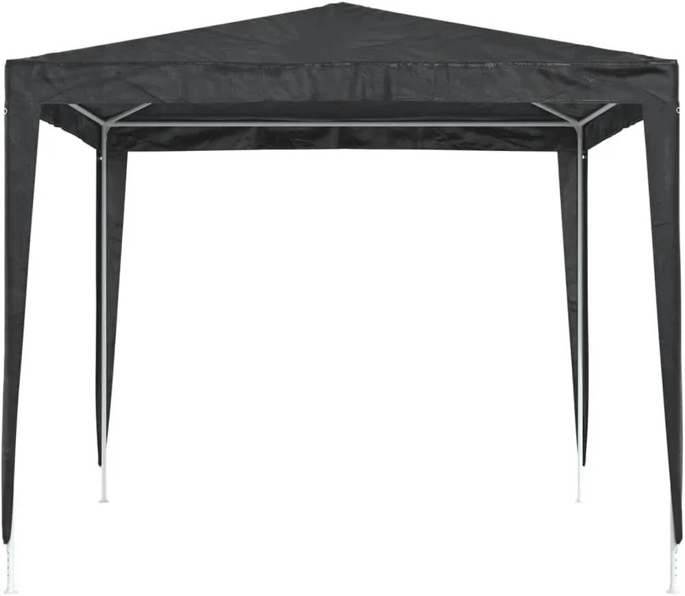 Party Tent with Water & UV Blocking Function,Iron Frame for Outdoor,Backyard,Lawn,Anthracite Polyethylene,Steel 8.2 x 8.2 Ft