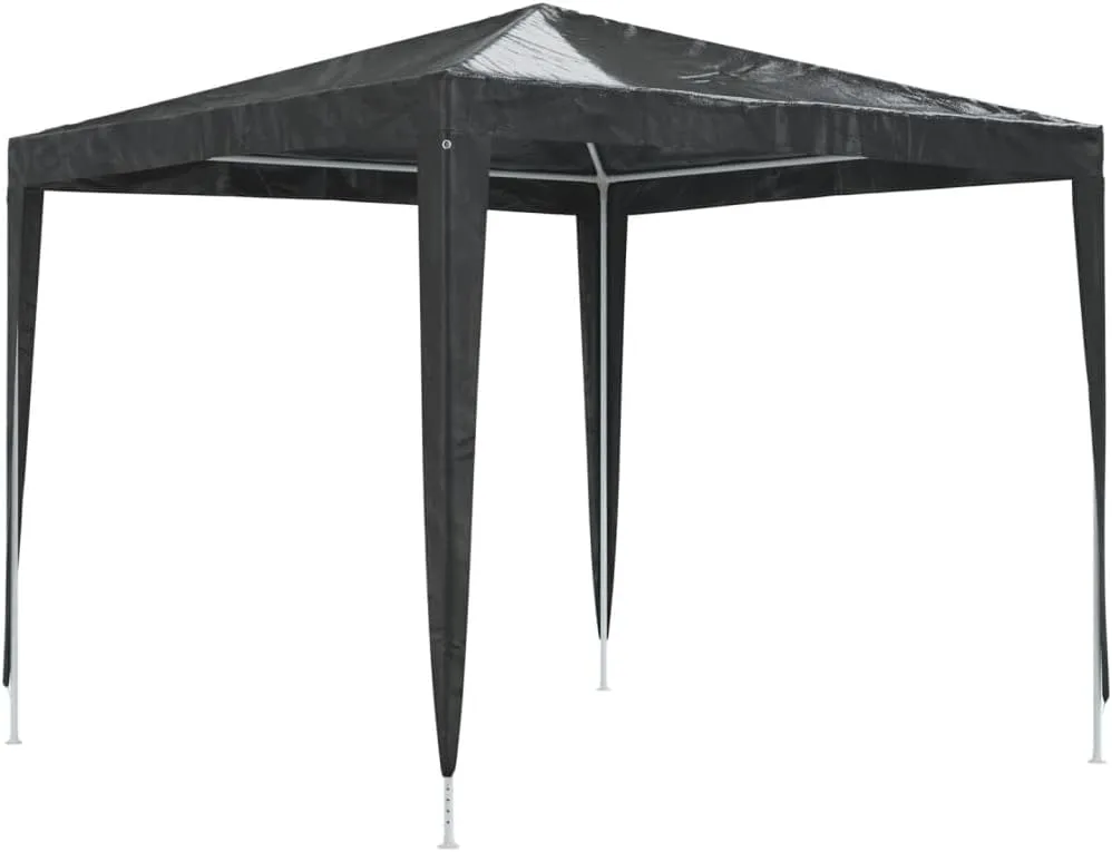Party Tent with Water & UV Blocking Function,Iron Frame for Outdoor,Backyard,Lawn,Anthracite Polyethylene,Steel 8.2 x 8.2 Ft