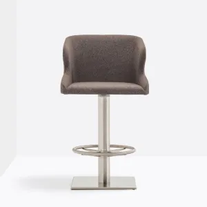 Pedrali Leila 687 padded stool in fire retardant fabric