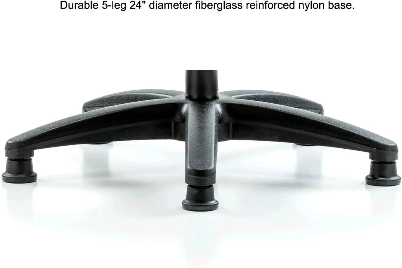 Perch Rolling Single Lever Height Adjustable Swivel Stool, Stationary Caps, Workbench Height, Black Vinyl