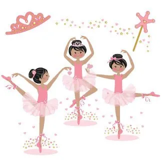 Personalized Black Hair Ballerina Child's Espresso Flip Stool