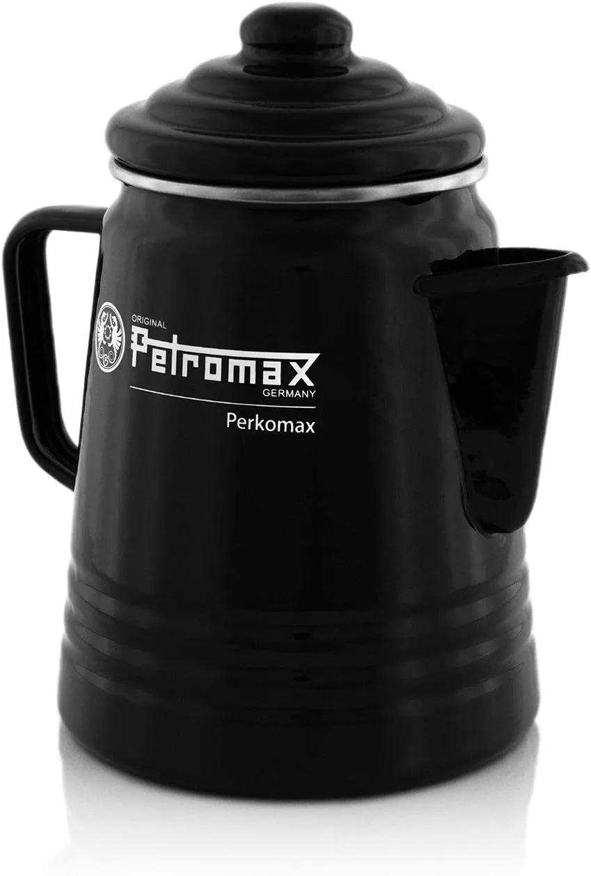Petromax Tea and Coffee Percolator, Use Indoor/Outdoors for Home Kitchen or Campfire, Enameled Steel Coffee and Tea Pot Brews to Your Taste, 5-6 Cup Capacity