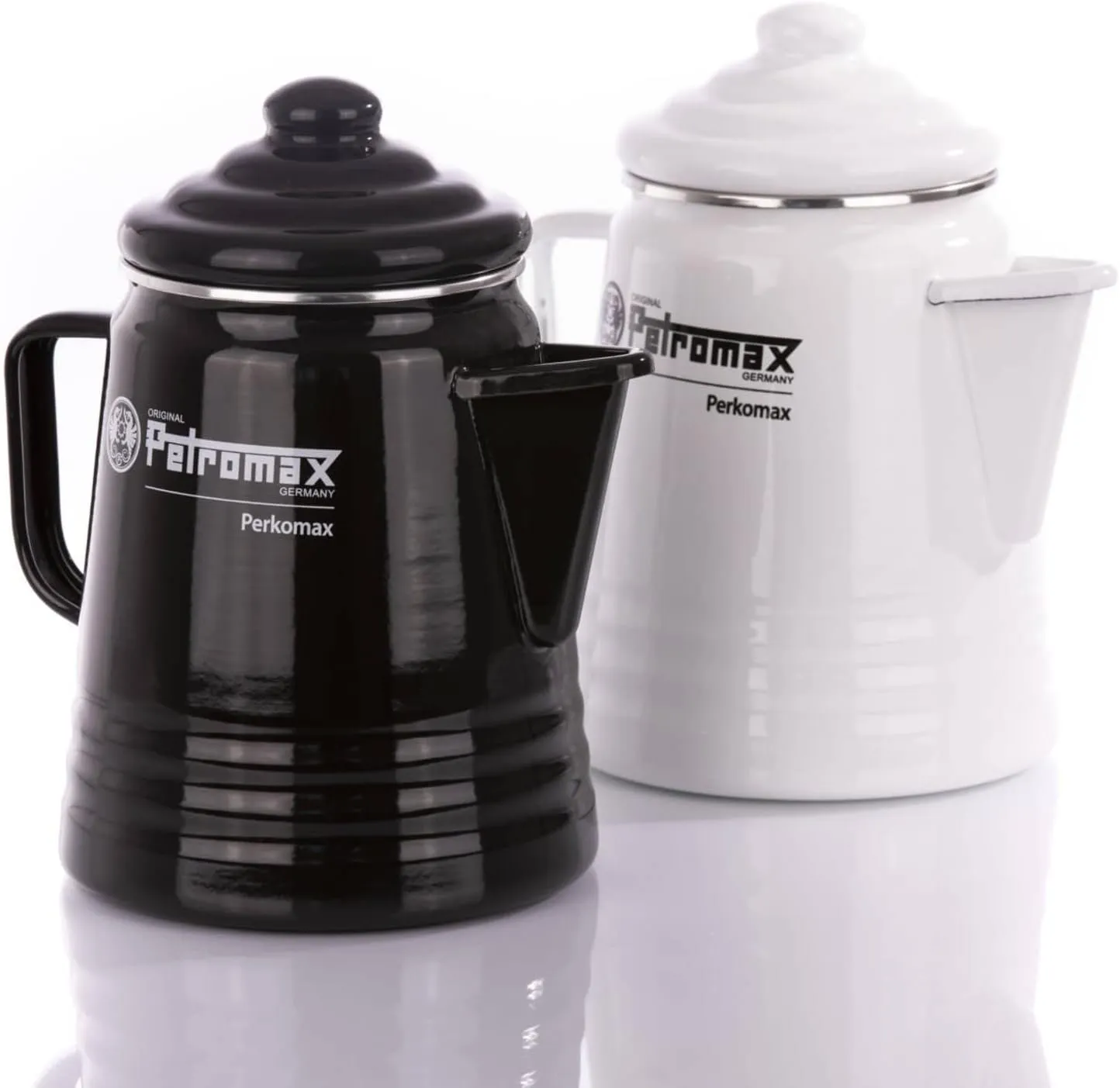 Petromax Tea and Coffee Percolator, Use Indoor/Outdoors for Home Kitchen or Campfire, Enameled Steel Coffee and Tea Pot Brews to Your Taste, 5-6 Cup Capacity
