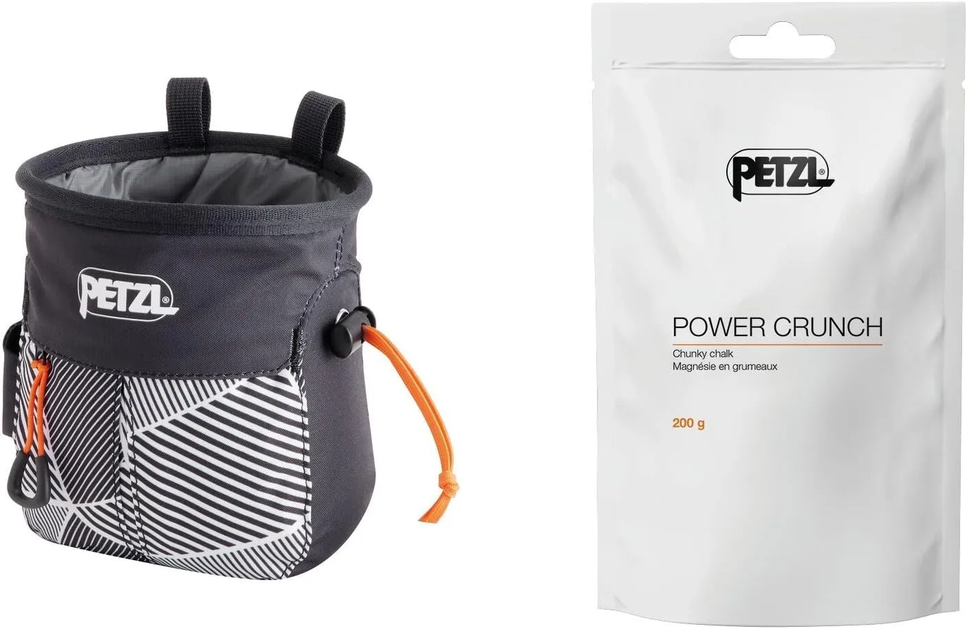 Petzl SAKAPOCHE Chalk Bag - Ergonomic Chalk Bag with Zippered Pocket for Gym, Sport, and Trad Climbing