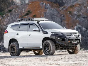 PIAK Elite Non Loop Bull Bar Black Recovery Points Bash Plate for Mitsubishi Pajero Sport 2020 Onwards