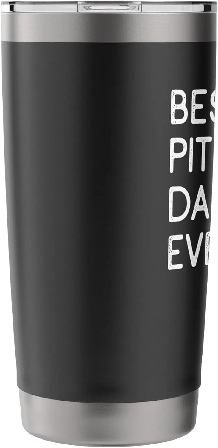 Pit Boodles Pitbull Poodles Best Pit Boodle Dad Ever Stainless Steel Insulated Tumbler