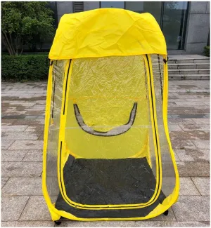 Pod All Weather Sports Tent, Outdoor Instant Pop Up Shelter for 1-2 People, Bubble Tent, Protection from Cold, Wind and Rain for Sports, with Compact Bag (Color : Yellow)