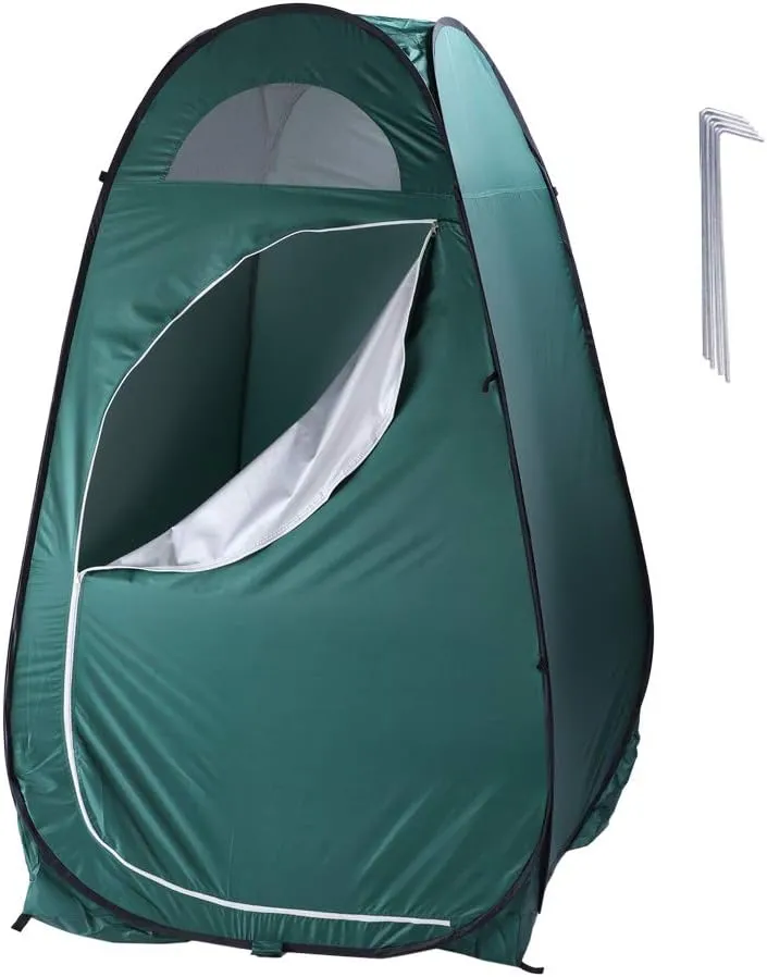 Pop-Up Camping Shower Tent, Dressing Fitting Room Privacy Shelter Tents for Outdoor Camping Toilet and Indoor Photo Shoot with Carrying Bag Waterproof Portable
