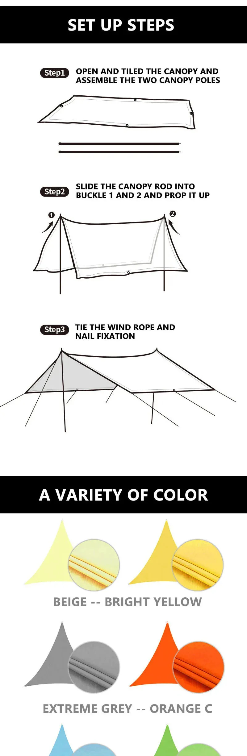 Pop-Up Portable Waterproof Camping Tent with Sun & Rain Protection