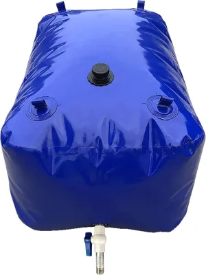 Portable 100 Gallon Water Tank Collapsible Storage Container Bag Bladder Bob 400L with Valve for Camping RV Drought-Resistant Fire-Fighting Agricultural Outdoor Construction Watering