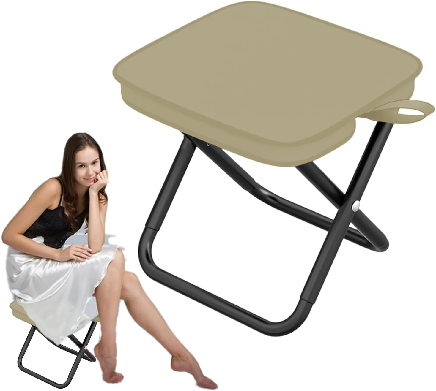 Portable Camping Stool | Lightweight Folding Stool - Multifunctional Camping Stool, Small Lightweight Folding Stool for Indoors and Outdoors