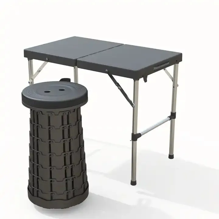 Portable Camping Table Folding Dining Table With Chair