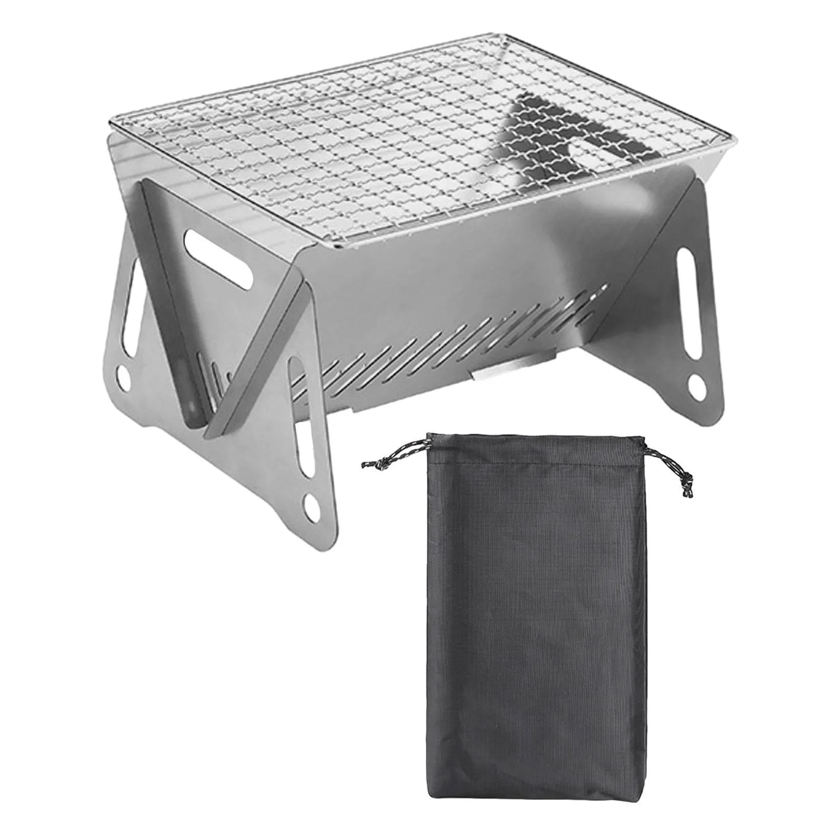 Portable Charcoal Grill - Foldable Camping BBQ Tool