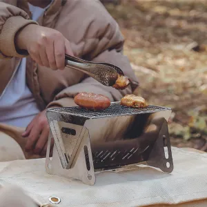 Portable Charcoal Grill - Foldable Camping BBQ Tool