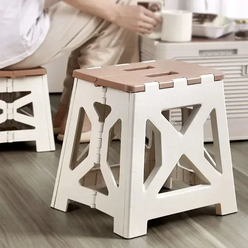 Portable Plastic Folding Stool Outdoor Camping Stool Chair Seat Home Bathroom Kitchen Garden Camping Kids Adults Chair