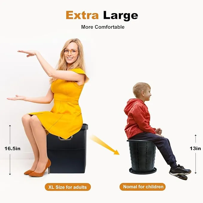 Portable Toilet For Adults,XL Camping Toilet Portable Potty for Adult, Foldable Portable Toilet for Camping Car Boat Hiking Beach RV