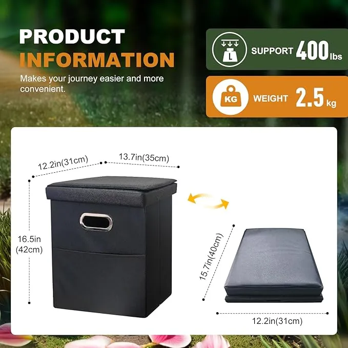 Portable Toilet For Adults,XL Camping Toilet Portable Potty for Adult, Foldable Portable Toilet for Camping Car Boat Hiking Beach RV
