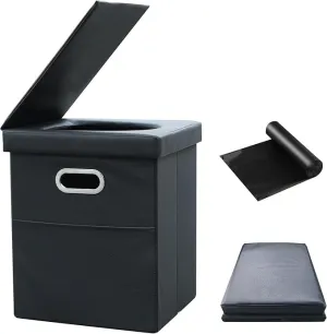 Portable Toilet For Adults,XL Camping Toilet Portable Potty for Adult, Foldable Portable Toilet for Camping Car Boat Hiking Beach RV