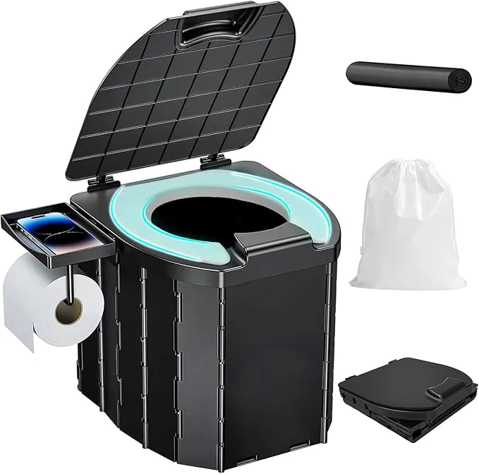 Portable Toilet for Camping Portable Potty for Adults Porta Potty with Lid Travel Toilet Commode Bucket Toilet for Indoor,Outdoor And Emergency Use