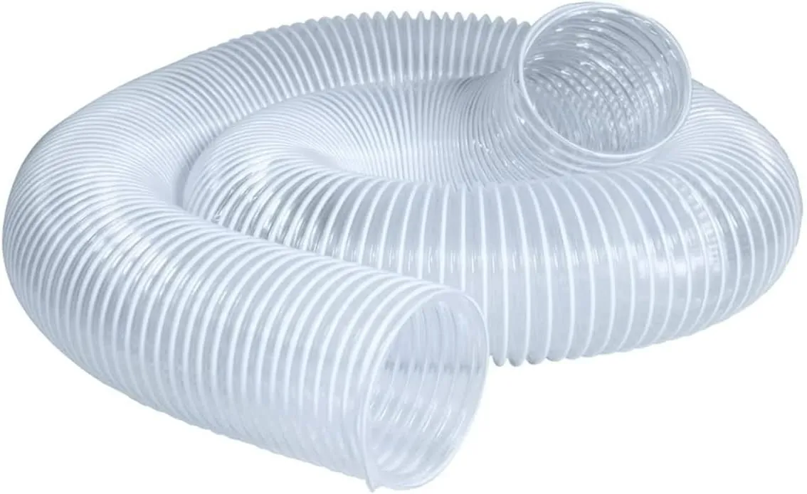POWERTEC 4" x 10' Dust Collection Hose, 4 Inch Flexible PVC Dust Collector Hose for Table Saw, Band Saw, Planer, Jointer, Woodworking and Garage, WoodShop Dust Collection System (70111V)
