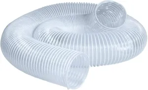 POWERTEC 4" x 10' Dust Collection Hose, 4 Inch Flexible PVC Dust Collector Hose for Table Saw, Band Saw, Planer, Jointer, Woodworking and Garage, WoodShop Dust Collection System (70111V)