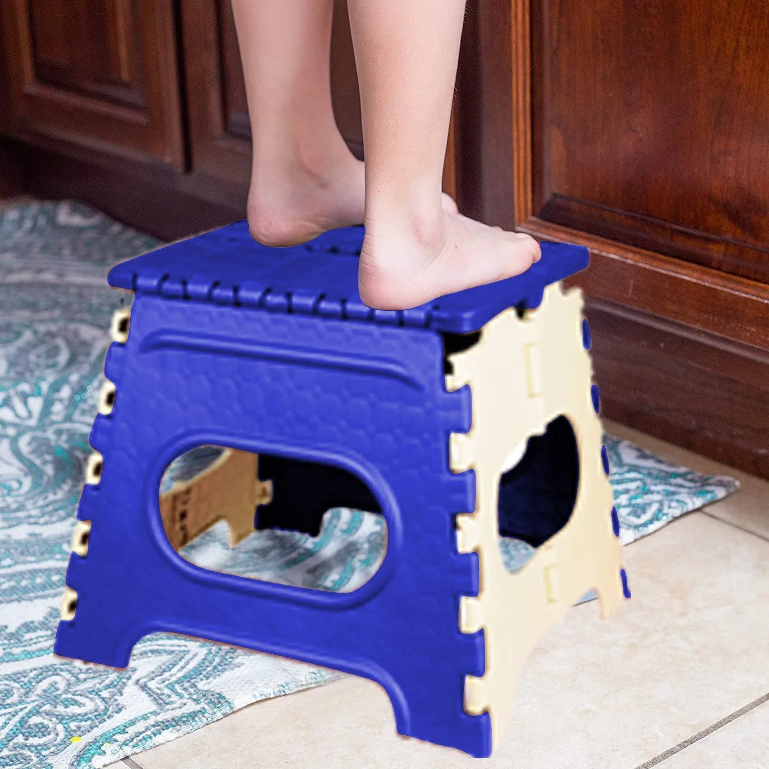 Premium customer care Handle Folding Kids Stool and Adults with for High-trust 2009_12 Inch Plastic Step (Multicolor)