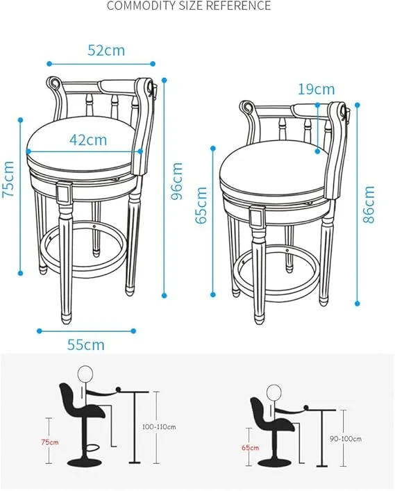 Premium Pu Leather Swivel Dining Chair Solid Wood Frame with 360 Degree Rotation and Perfect for Dining & Living Room