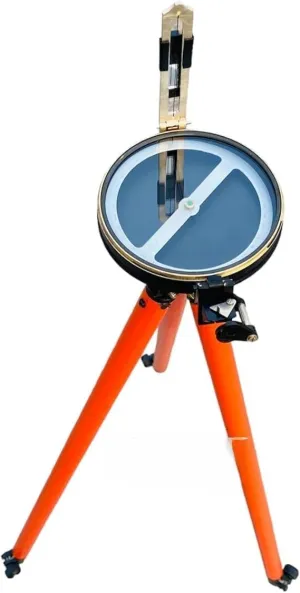 Prismatic Compass nif 112mm with Adjustable Tripod Stand & Box Precision Surveying Instrument Tool, As Shown In Image