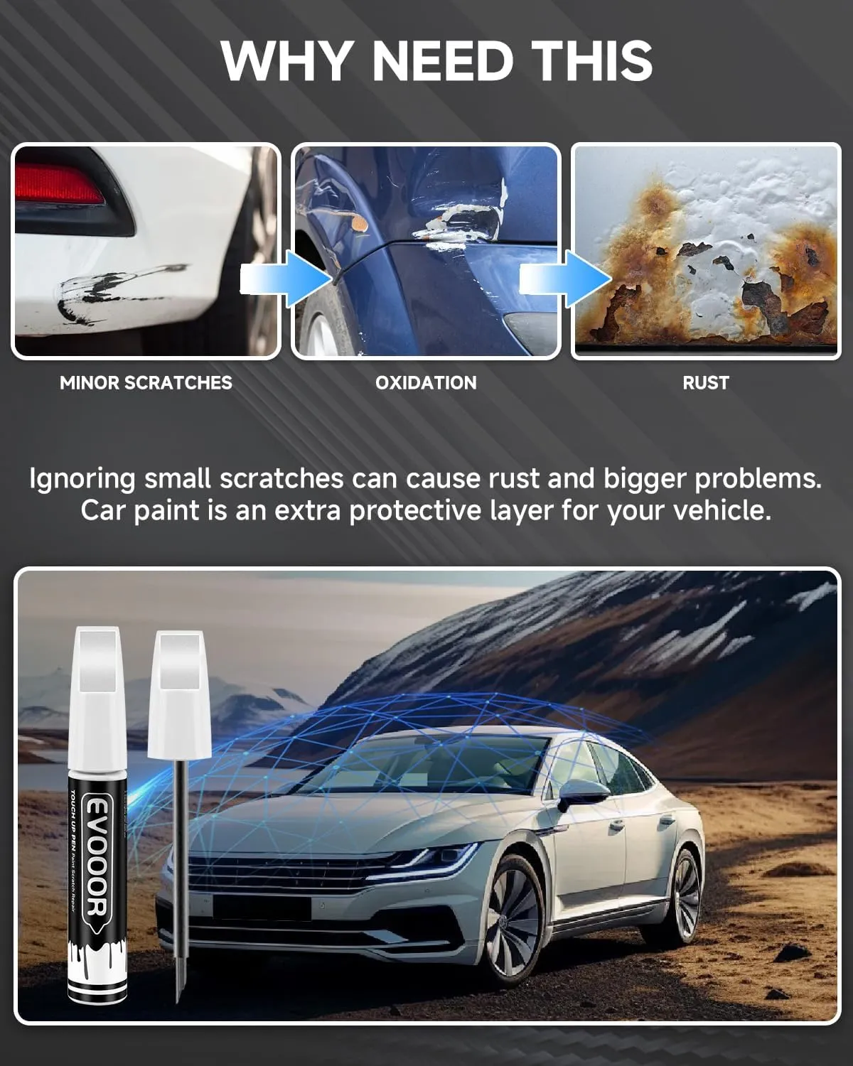 PRP/JRP Deep Cherry Red Crystal Pearl Touch Up Paint Compatible with JeepExact Match 2 in 1 Touch up Paint for Chips and Nicks Repair