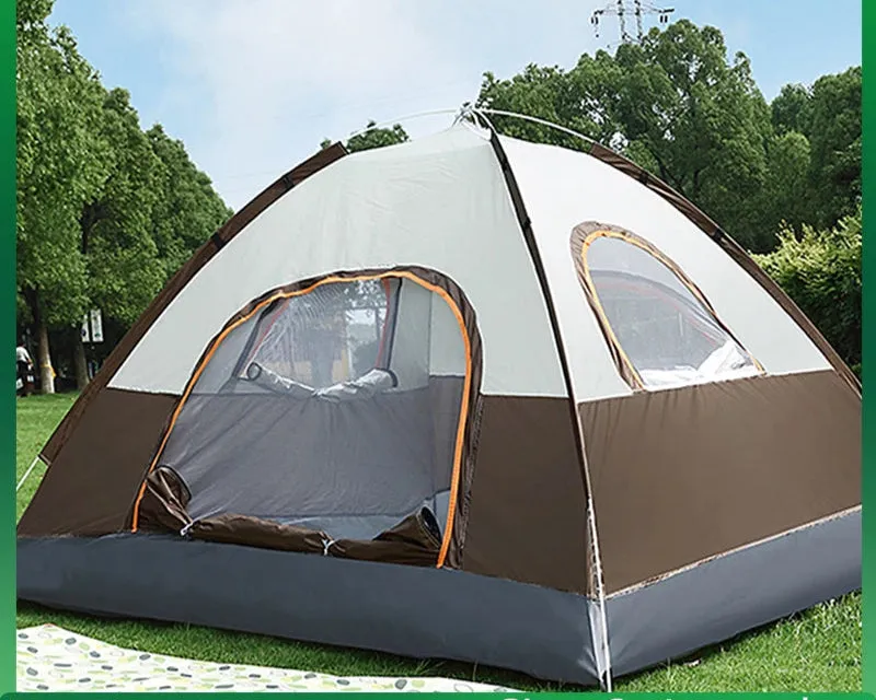 Quick Set 3-4 Person Camping Tent with Sunshade