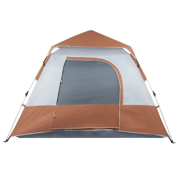 Quick Spring Camping Savings-packed 240*240*150cm Family Tent Opening Tent Brown Four-Person High-quality