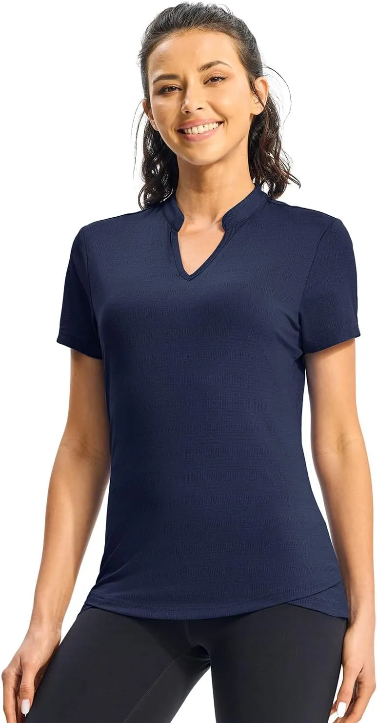 Rdruko Women's Hiking Shirts Short Sleeve UPF 50  Sun Protection Lightweight Dry Fit Running Fishing Shirts