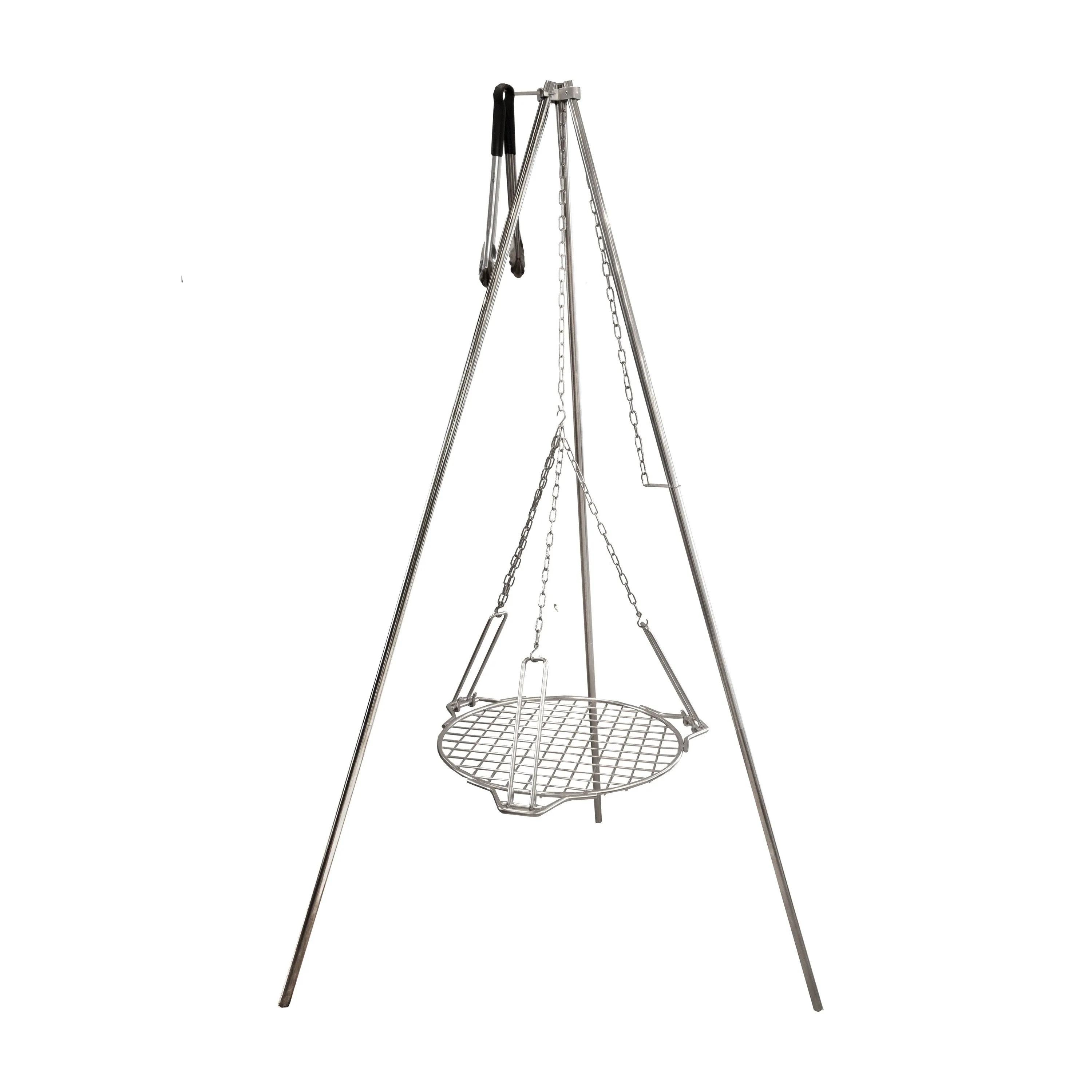 Red Roads Fire - Collapsible Cooking Tripod - Stainless Steel