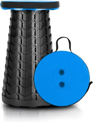 Retractable Folding Stools, Portable Camping Stool, Collapsible Stool Lightweight Yet More Sturdy for Fishing,Hiking Tours,BBQ,Parties,Outdoor Activities, Max Load 400lbs