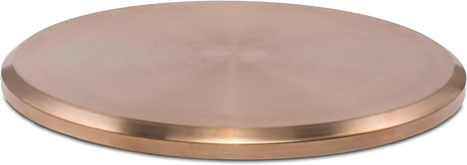 Reunion Tabletop Fire Pit Cover – 28.5" Durable 304 Stainless Steel Lid – Weather-Resistant Outdoor Fire Pit Protection – Converts Fire Pit into Table – Patio & Backyard Accessory, Gold