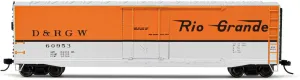 Rivaraossi D&RGW Denver & Rio Grande Western Railroad Box Car with Plug Door Running Number 60953 HO Scale Train Rolling Stock HR6583C